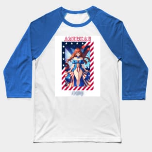 Red White and Blue Fairy Baseball T-Shirt
